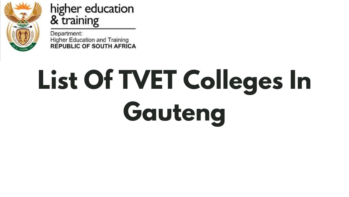 List Of TVET Colleges In Gauteng