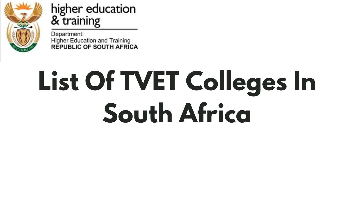 List Of TVET Colleges In South Africa