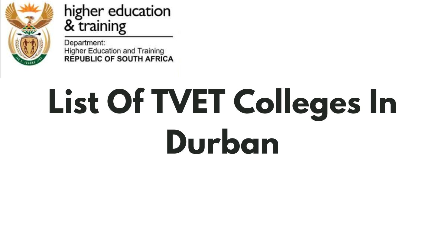 List Of TVET Colleges In Durban