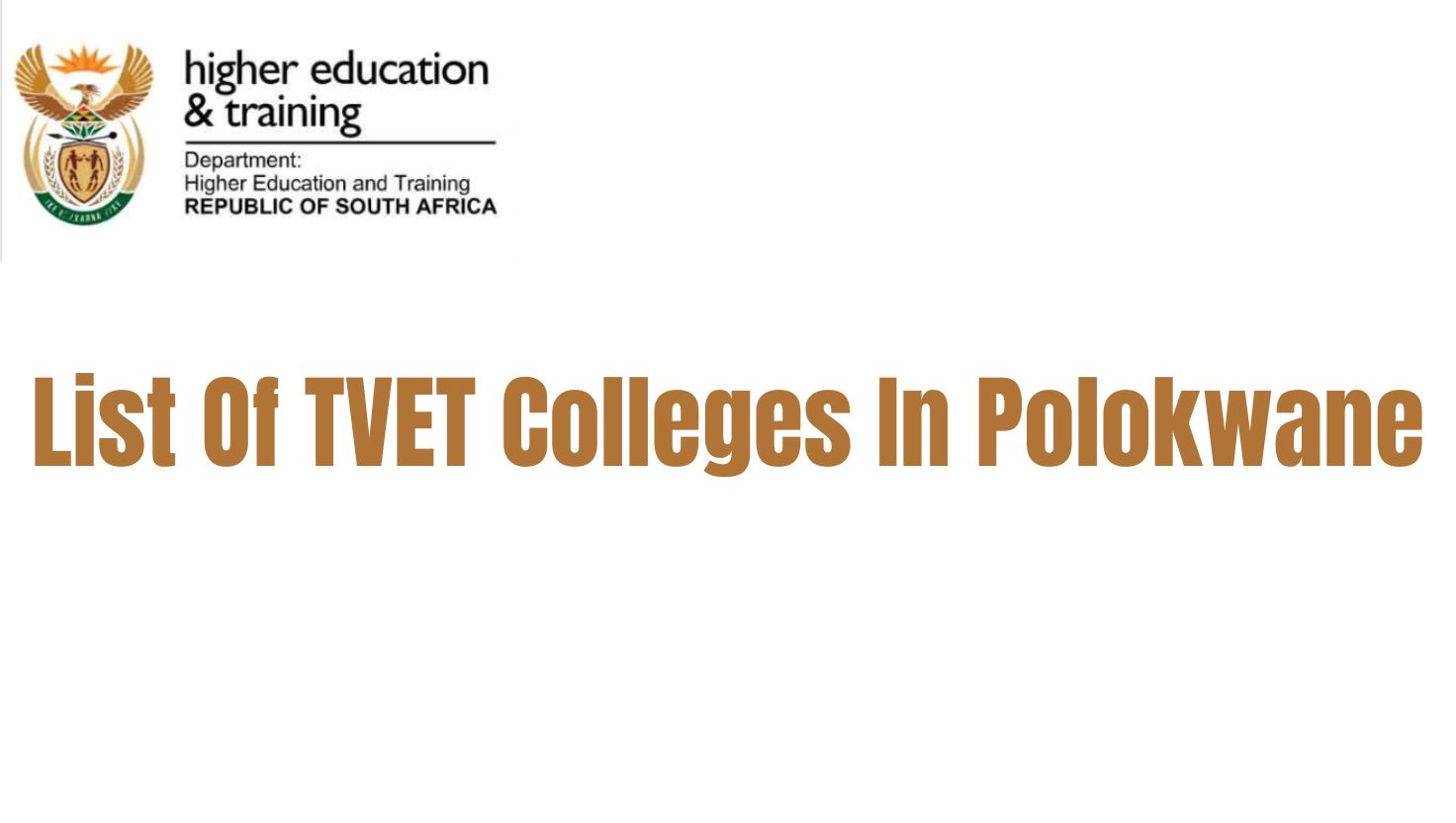 List Of TVET Colleges In Polokwane