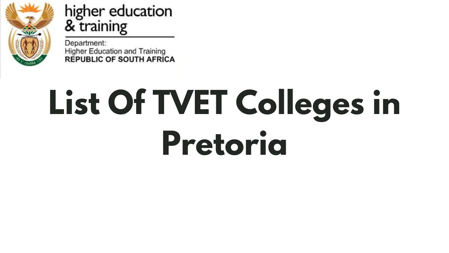 List Of TVET Colleges in Pretoria