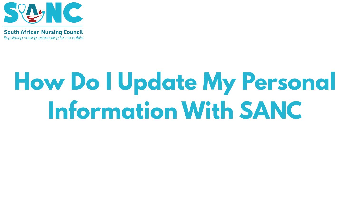 How Do I Update My Personal Information With SANC