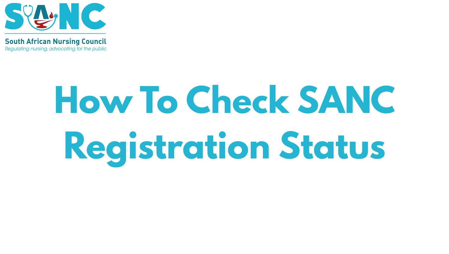 How To Check SANC Registration Status