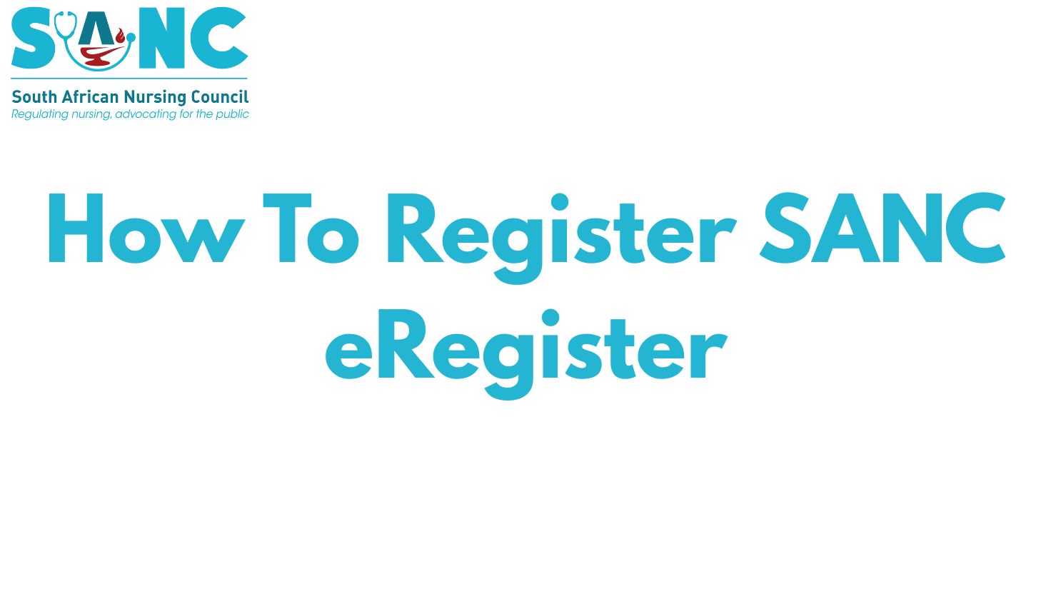 How To Register SANC eRegister