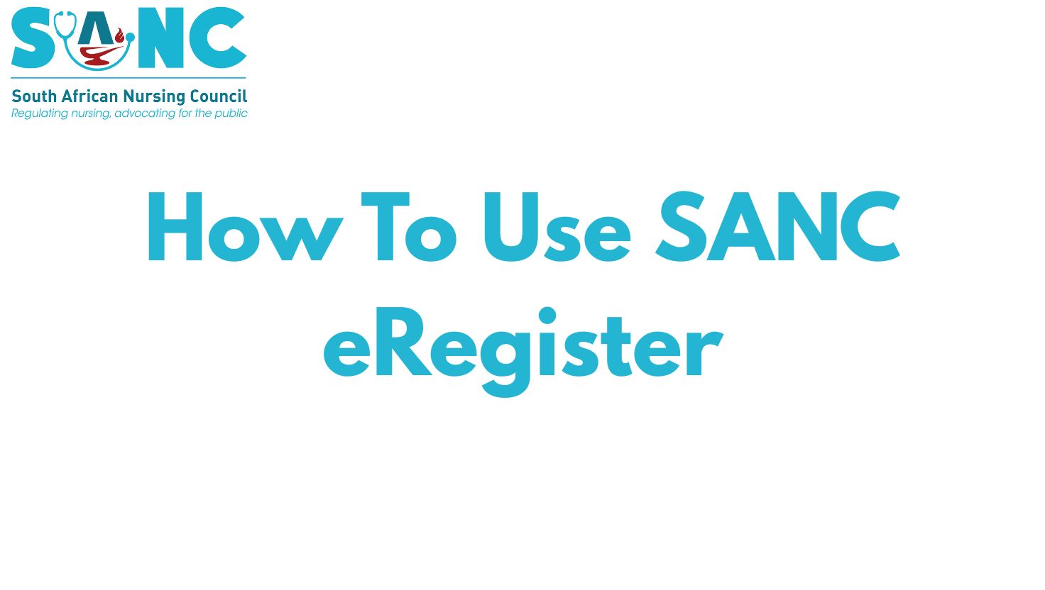 How To Use SANC eRegister